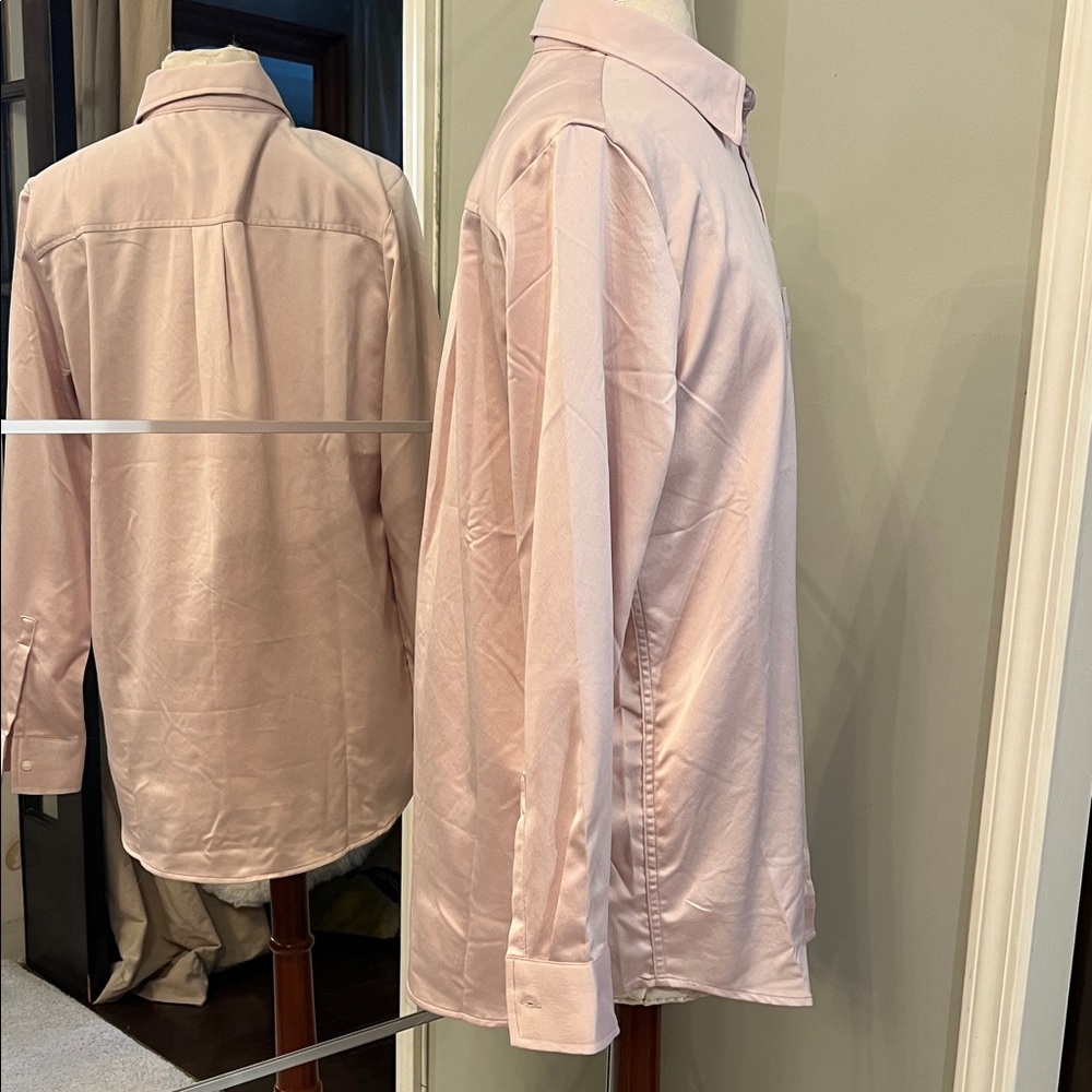GAP Boyfriend Light Pink Long Sleeve Dress Shirt - Picture 4 of 7
